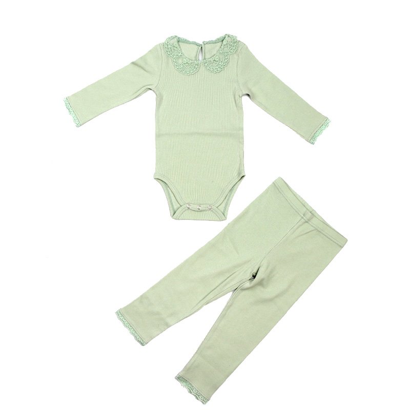 Custom Organic cotton ribbed baby pajamas