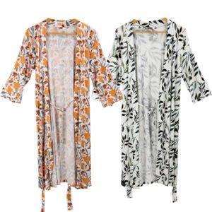 Maternity Robe matching baby swaddles