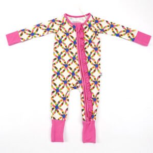 Customized ruffled bamboo baby romper